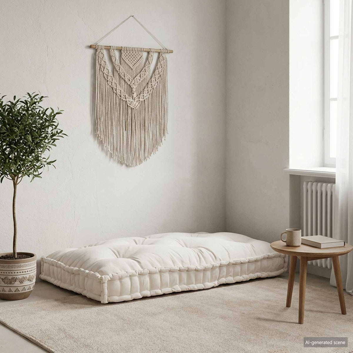 Palettenkissen Creme 120x80x12cm