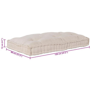 Palettenkissen Creme 120x80x12cm