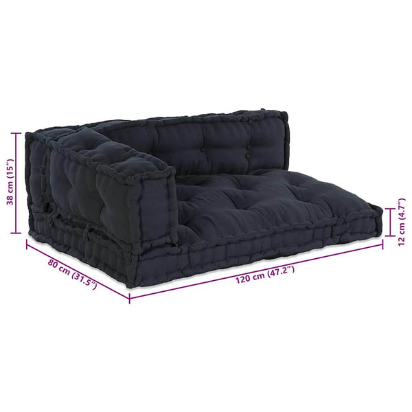 Palettensofa Kissen Anthrazit 3er Set