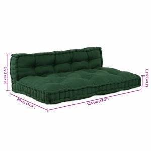 Palettenkissen Grün 120x80 cm 2er Set