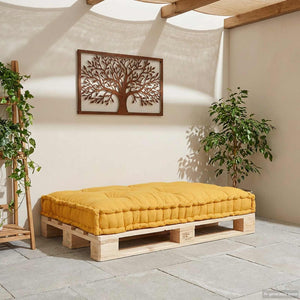 Gelbes Palettenkissen 120x80 cm