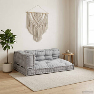 Palettensofa Kissen Set Grau 120x80 cm