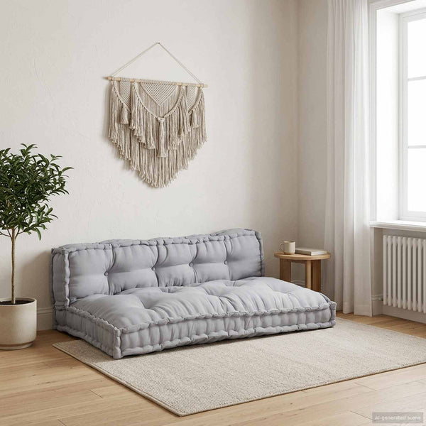 Palettenkissen Sofa Grau 2er Set