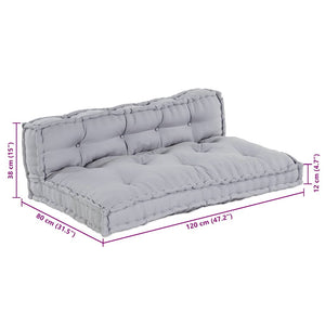 Palettenkissen Sofa Grau 2er Set