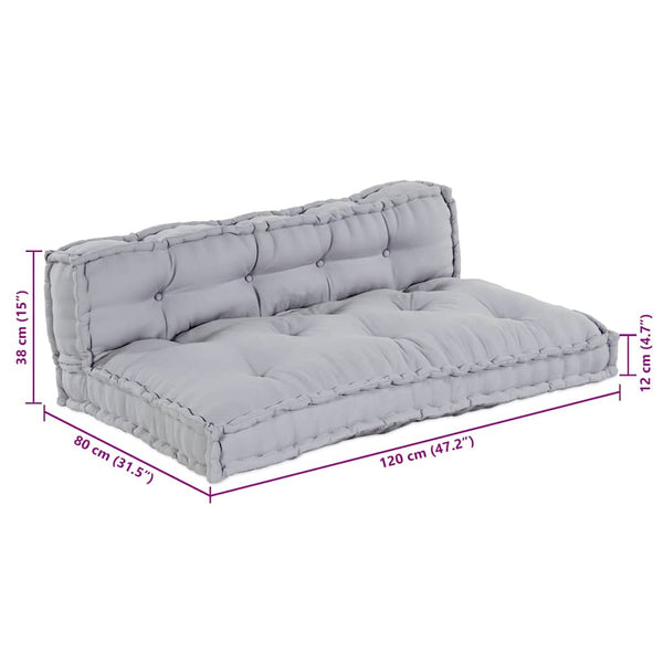 Palettenkissen Sofa Grau 2er Set