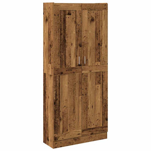 vidaXL Highboard Reclaimed Wood Look 82.5x30.5x185 cm Engineered Wood