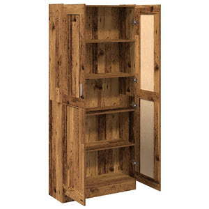 vidaXL Highboard Reclaimed Wood Look 82.5x30.5x185 cm Engineered Wood
