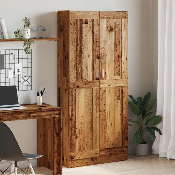 vidaXL Highboard Reclaimed Wood Look 82.5x30.5x185 cm Engineered Wood
