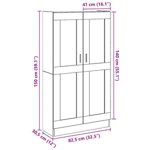 vidaXL Highboard Artisan Oak 82.5 x 30.5 x 150 cm Engineered Wood