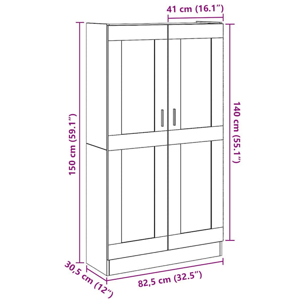 vidaXL Highboard Artisan Oak 82.5 x 30.5 x 150 cm Engineered Wood