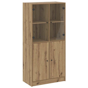 vidaXL Highboard with Doors Artisan Oak 68x37x142 cm Engineered Wood