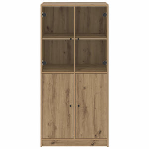 vidaXL Highboard with Doors Artisan Oak 68x37x142 cm Engineered Wood