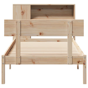 Massivholzbett Kiefer 90x200 cm mit Regal