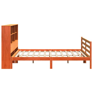 Massivholzbett 200x200 cm Wachsbraun