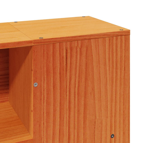 Massivholzbett 135x190 cm Wachsbraun