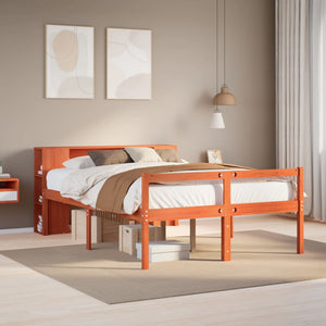 Massivholzbett 160x200 cm Wachsbraun