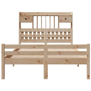 Massivholzbett Kiefer 135x190 cm mit Regal