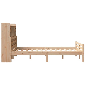 Massivholzbett Kiefer 135x190 cm mit Regal