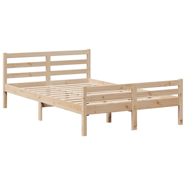 Massivholzbett Kiefer 135x190 cm mit Regal