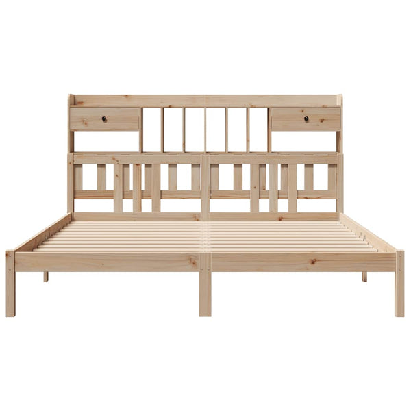 Massivholzbett Kiefer 180x200 mit Regal