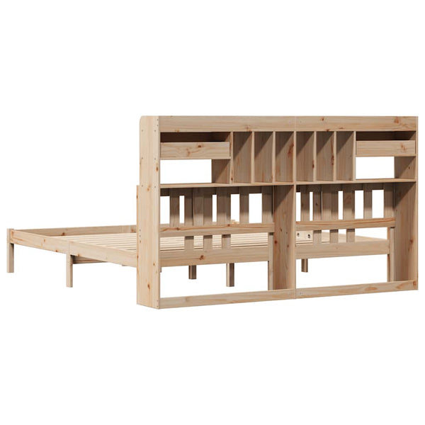Massivholzbett Kiefer 180x200 mit Regal