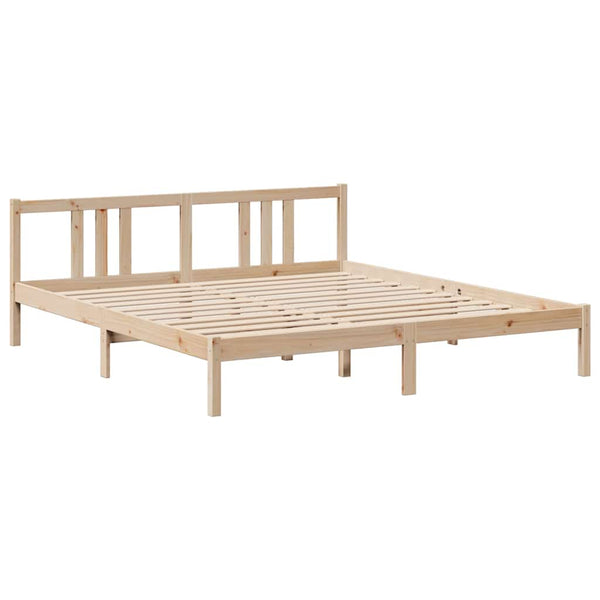 Massivholzbett Kiefer 180x200 mit Regal