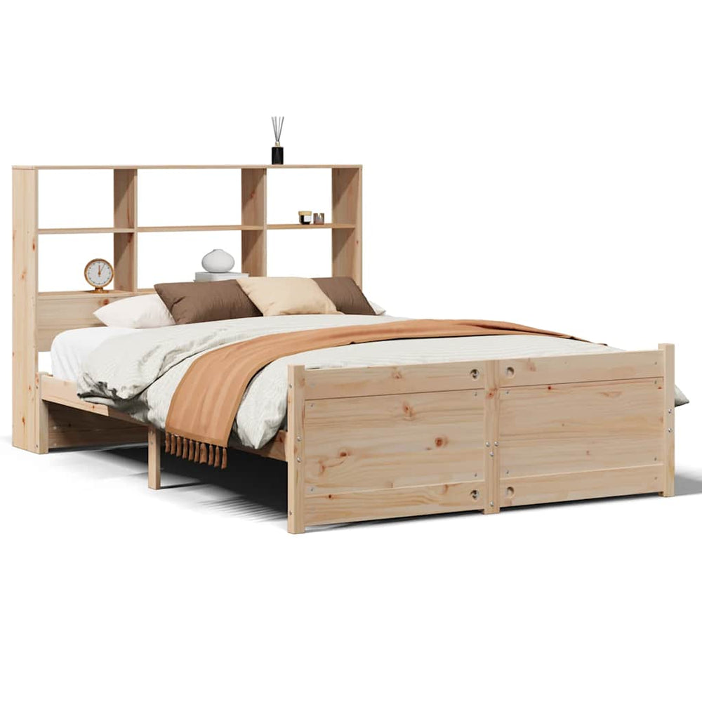 Massivholzbett Kiefer 150x200 cm mit Regal