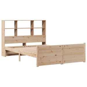 Massivholzbett Kiefer 150x200 cm mit Regal