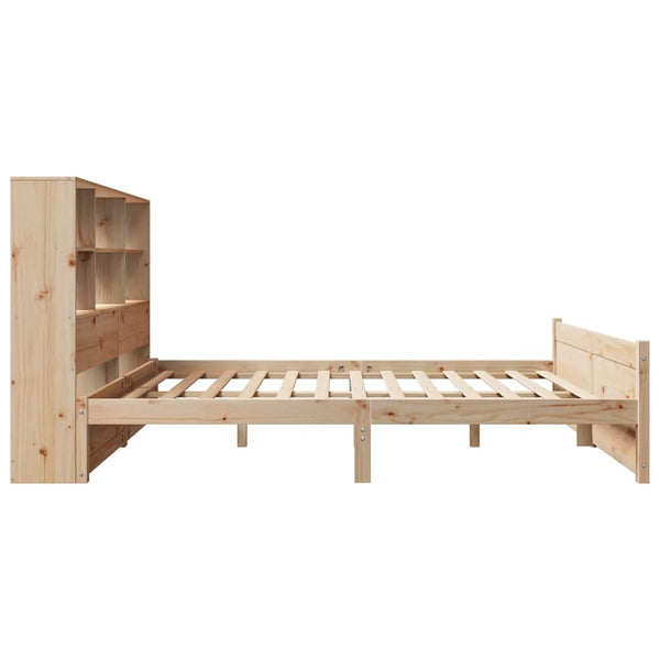 Massivholzbett Kiefer 150x200 cm mit Regal