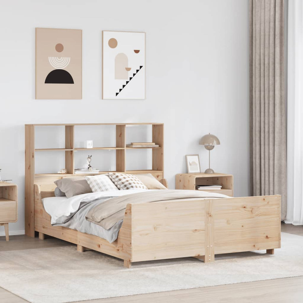 Massivholzbett 160x200 cm mit Regal