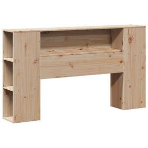 vidaXL Solid Wood Bed with Storage Shelf without Mattress 150x200 cm Solid Wood