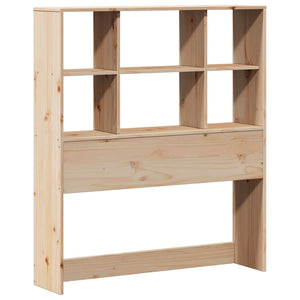 vidaXL Solid Wood Bed with Shelf without Mattress 90x200 cm Solid Wood