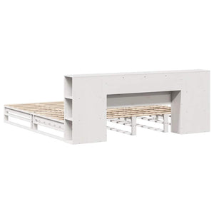 vidaXL Solid Wood Bed with Storage without Mattress White 200x200 cm