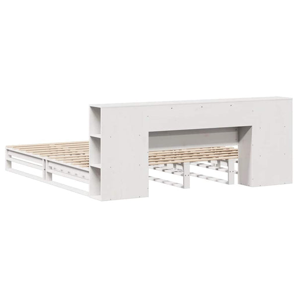 vidaXL Solid Wood Bed with Storage without Mattress White 200x200 cm