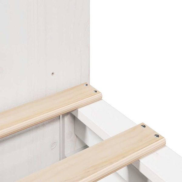vidaXL Solid Wood Bed with Storage without Mattress White 200x200 cm