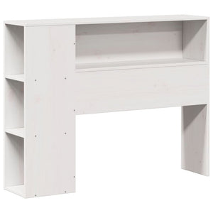 vidaXL Solid Wood Bed with Storage Shelves, without Mattress, White 75x190 cm