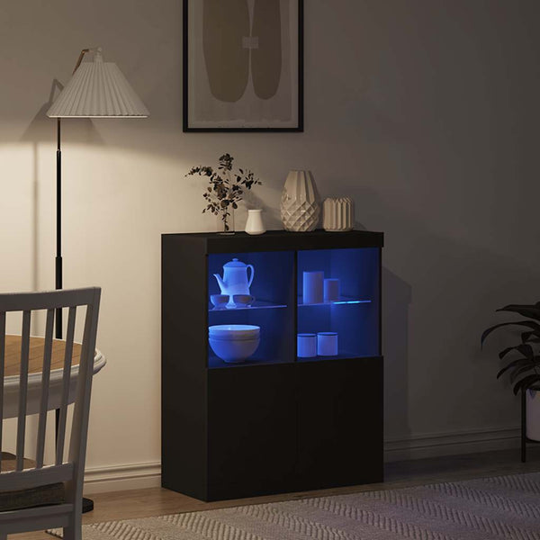 vidaXL Sideboard Black 81x37x100 cm Engineered Wood