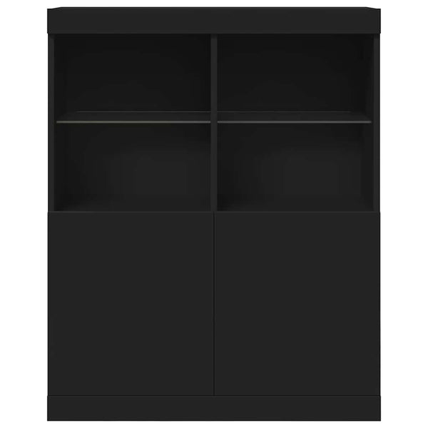 vidaXL Sideboard Black 81x37x100 cm Engineered Wood