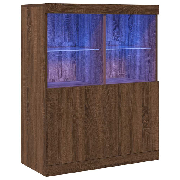 vidaXL Sideboard Brown Oak Look 81x37x100 cm Engineered Wood
