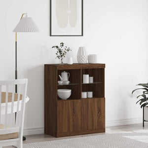 vidaXL Sideboard Brown Oak Look 81x37x100 cm Engineered Wood