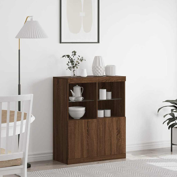 vidaXL Sideboard Brown Oak Look 81x37x100 cm Engineered Wood