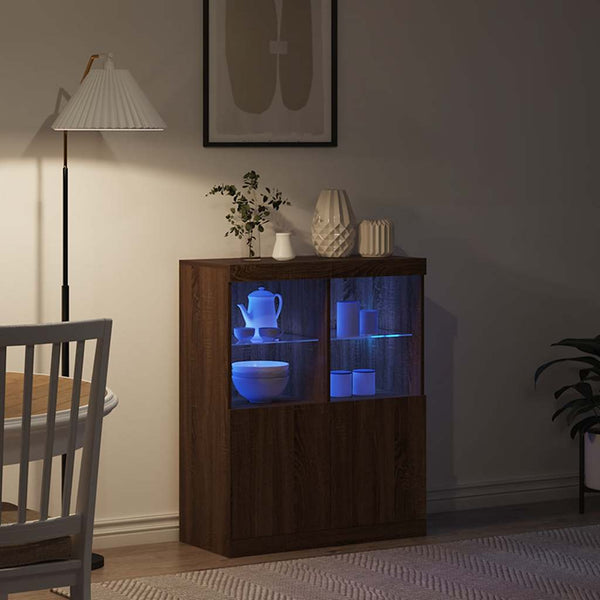 vidaXL Sideboard Brown Oak Look 81x37x100 cm Engineered Wood