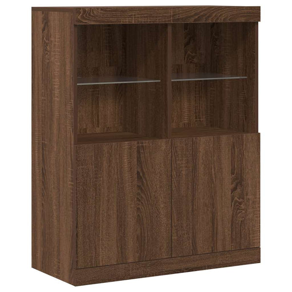 vidaXL Sideboard Brown Oak Look 81x37x100 cm Engineered Wood