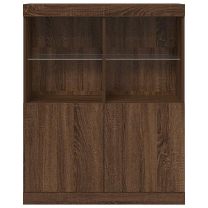 vidaXL Sideboard Brown Oak Look 81x37x100 cm Engineered Wood