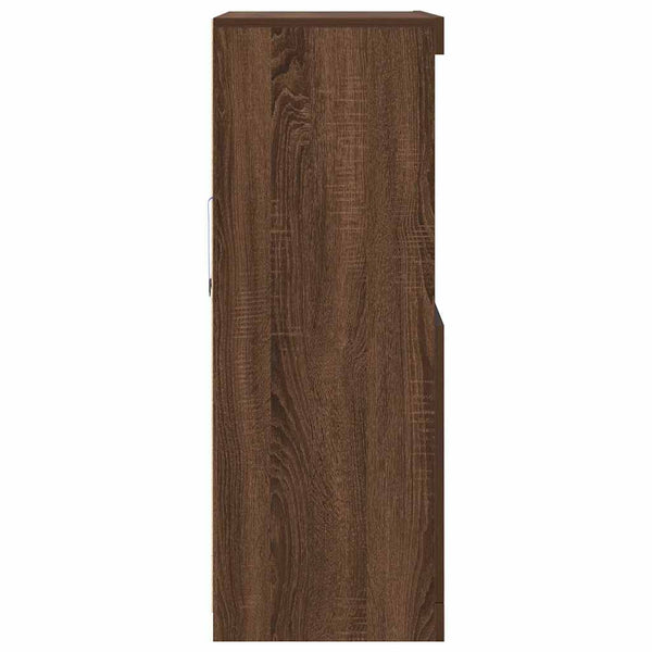 vidaXL Sideboard Brown Oak Look 81x37x100 cm Engineered Wood