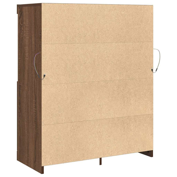 vidaXL Sideboard Brown Oak Look 81x37x100 cm Engineered Wood