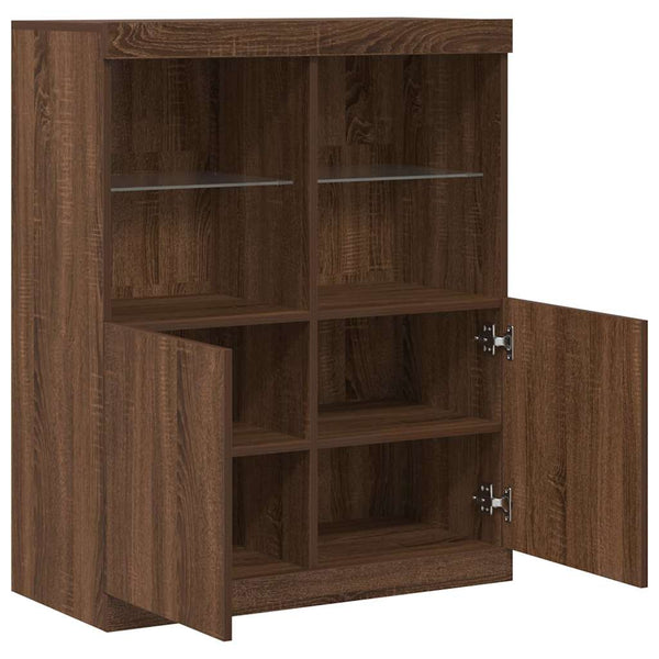 vidaXL Sideboard Brown Oak Look 81x37x100 cm Engineered Wood