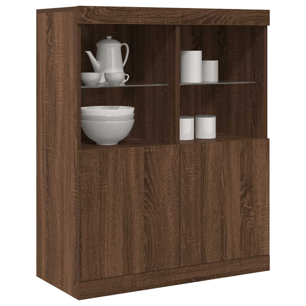 vidaXL Sideboard Brown Oak Look 81x37x100 cm Engineered Wood