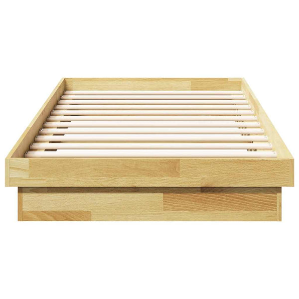 vidaXL Solid Wood Bed Frame without Mattress 100x200 cm Oak Wood