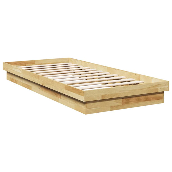 vidaXL Solid Wood Bed Frame without Mattress 100x200 cm Oak Wood